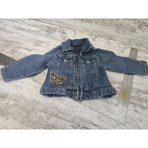 The Children’s Place Girls 18M Denim Jacket Zip-Up Cotton Y2K Style